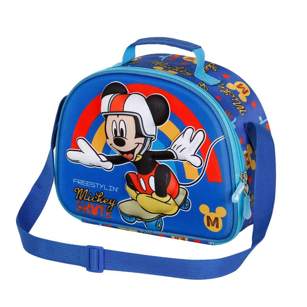 Karactermania Kindergartentasche Disney Micky Maus Frühstückstasche Kinder Umhängetasche Lunch Bag, Isolierende Innenauskleidung
