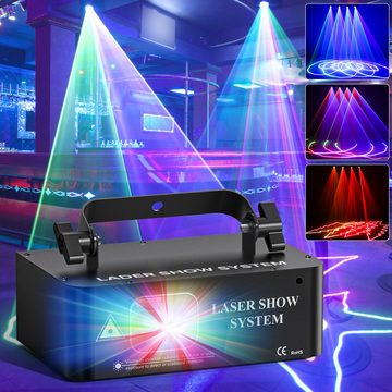 ZonQoonz LED Discolicht DMX512 3D-Animations Stroboskoplicht Partylicht, LED, RGB Licht für Weihnachten Halloween Hochzeit Karaoke Schau Bar Tanzen