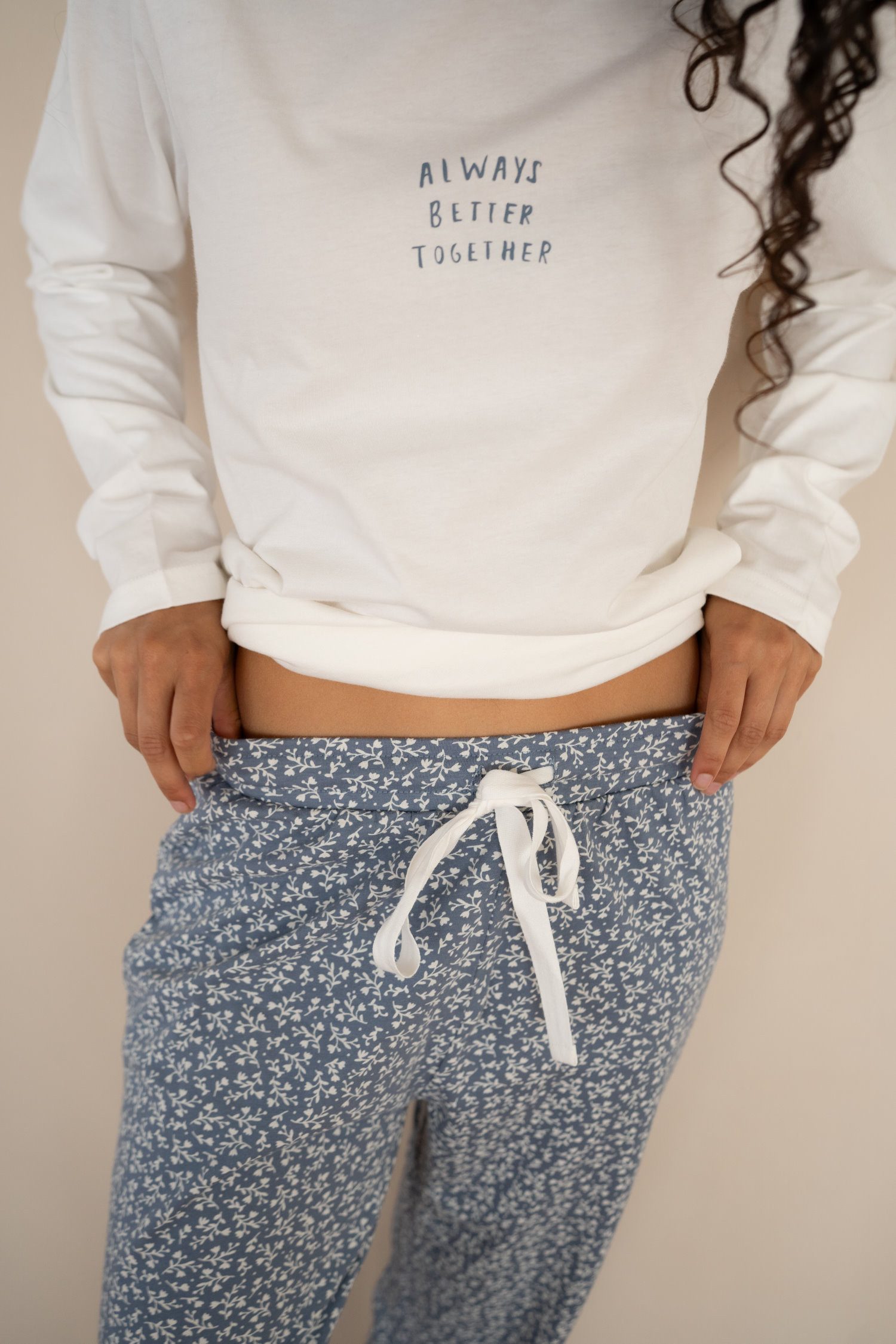 By Louise Pyjamahose Damen Schlafanzughose mit Bündchen (1-tlg) Baumwolle günstig online kaufen