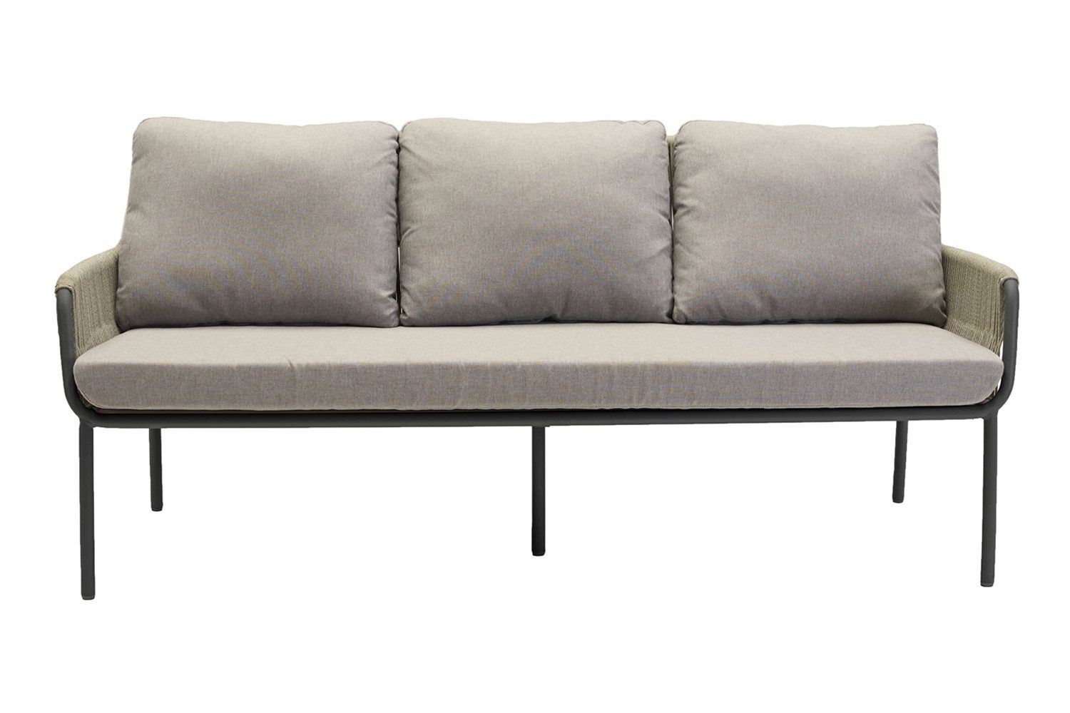 dasmöbelwerk Loungesofa Loungesofa Concord 3-Sitzer Gartensofa mit Polster Relaxsofa Rope