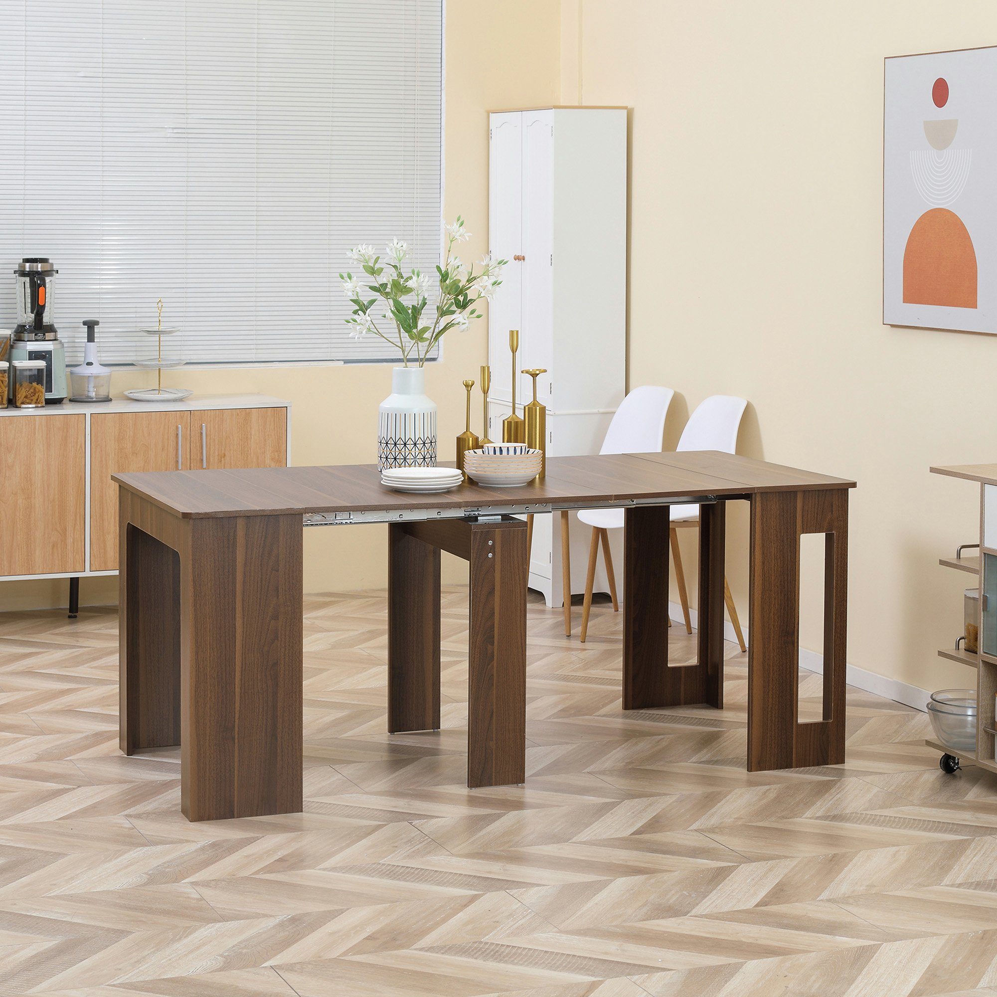 HOMCOM Klapptisch Esstisch ausziehbarer (Esszimmertisch, 1-St., günstig online kaufen