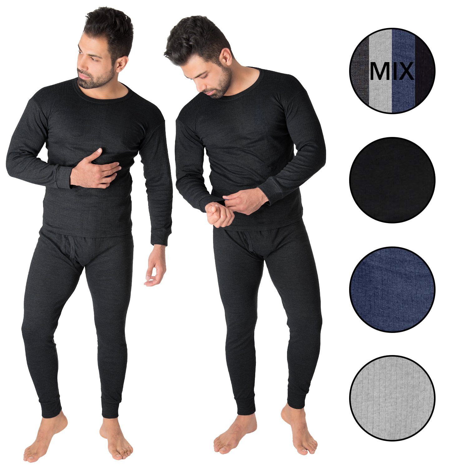 Black Snake Thermounterhemd cushy (Set, 2-St) Thermounterwäsche Set 2x Unterhemd + Unterhose