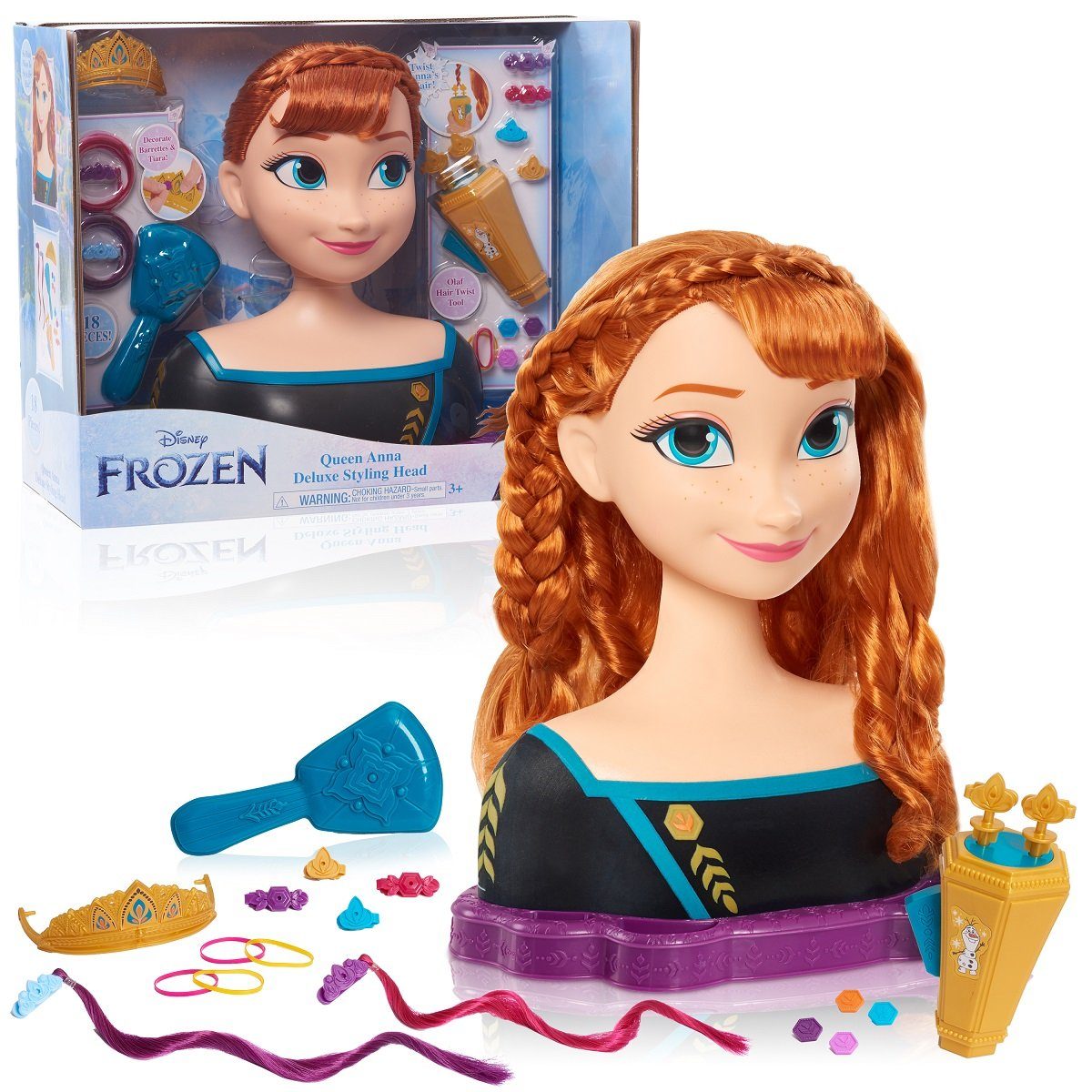 JustPlay Frisierkopf Disney Frozen 2 Queen Anna Deluxe Styling Head