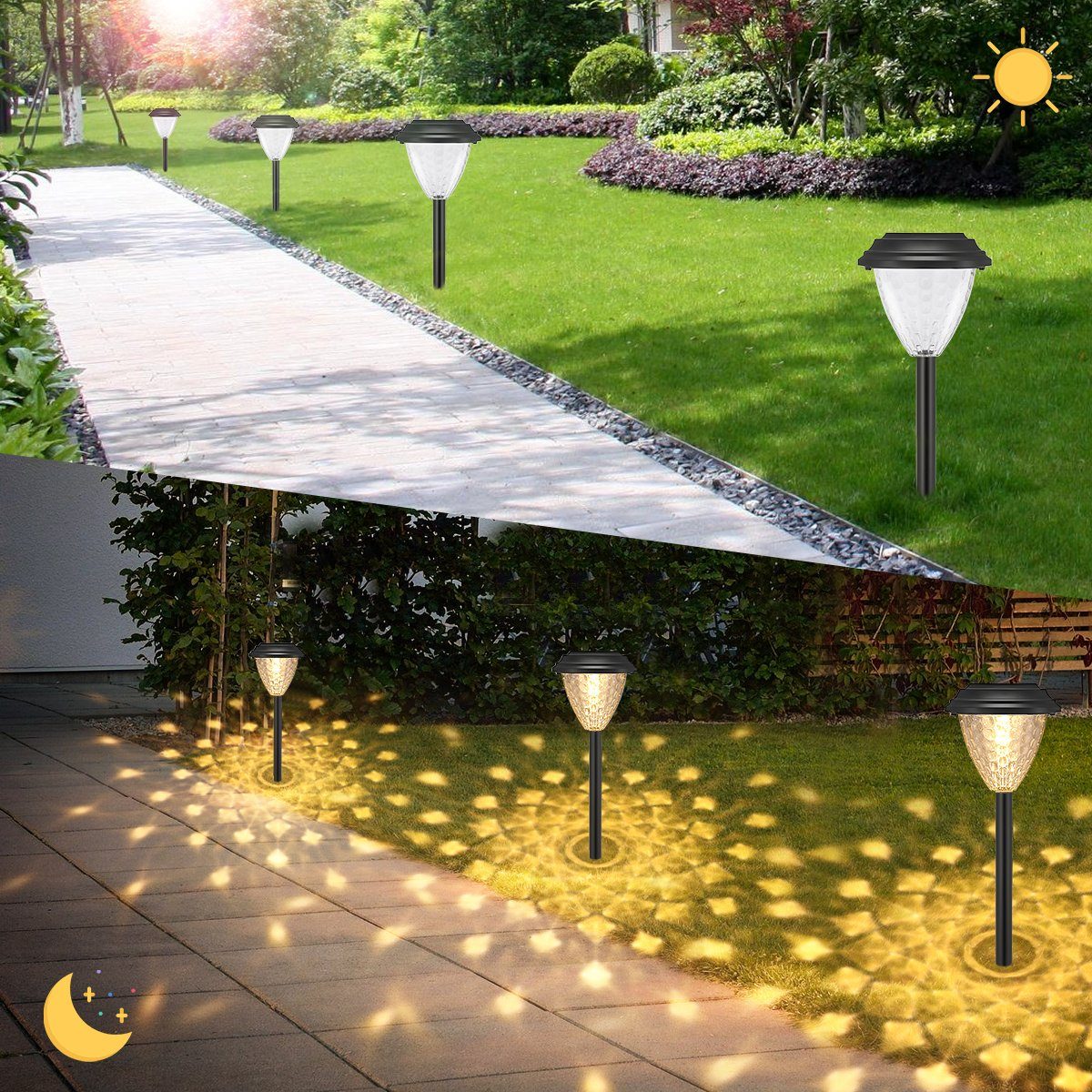 oyajia LED Solarleuchte 4/8 x LED günstig online kaufen