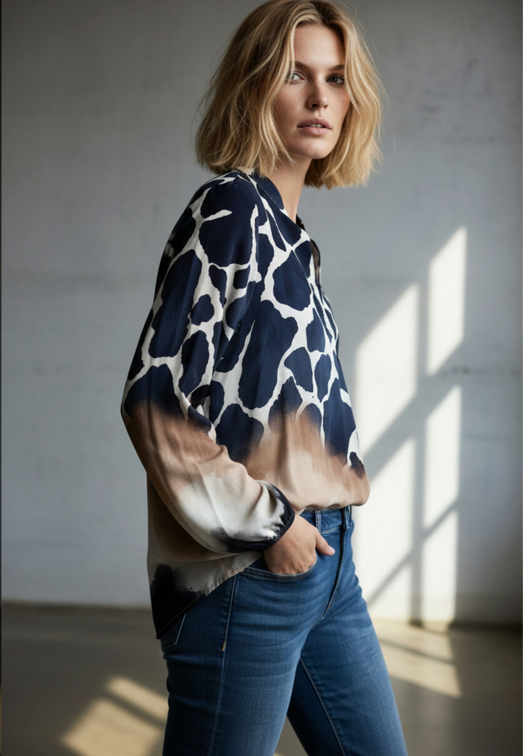 Andijamo-Fashion Schlupfbluse SOFT REBEL Locker fallende Silhouette günstig online kaufen