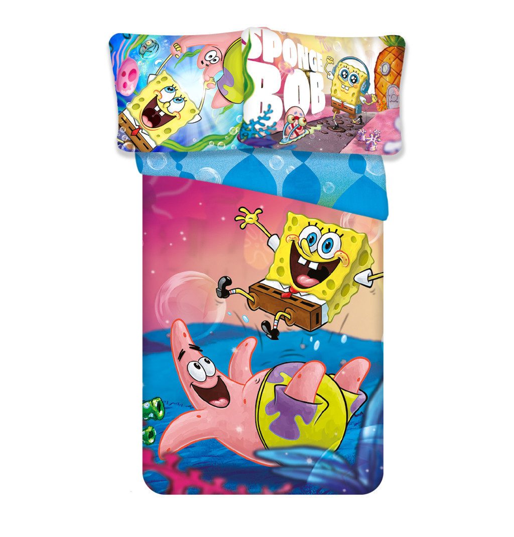 Sponge Bob Kinderbettwäsche SpongeBob Schwammkopf Fun Bettwäsche 135×200cm, günstig online kaufen