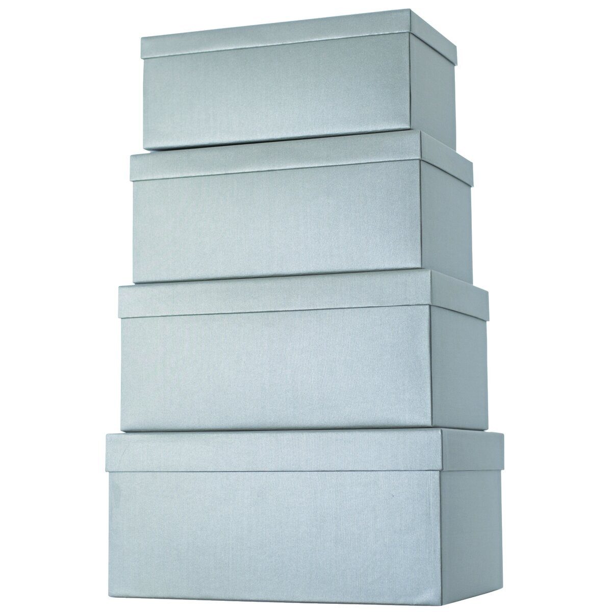 stewo Versandkarton Geschenkkarton One Colour - 4 tlg. hoch silber.