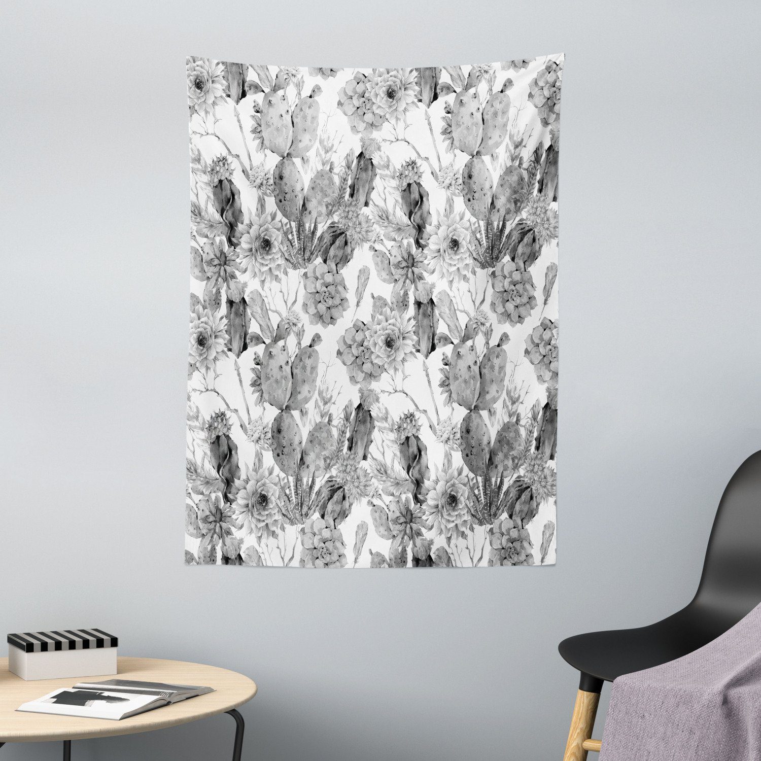 Wandteppich aus Weiches Mikrofaser Stoff Für das Wohn und Schlafzimmer, Abakuhaus, rechteckig, Kaktus Boho Stil Botanical