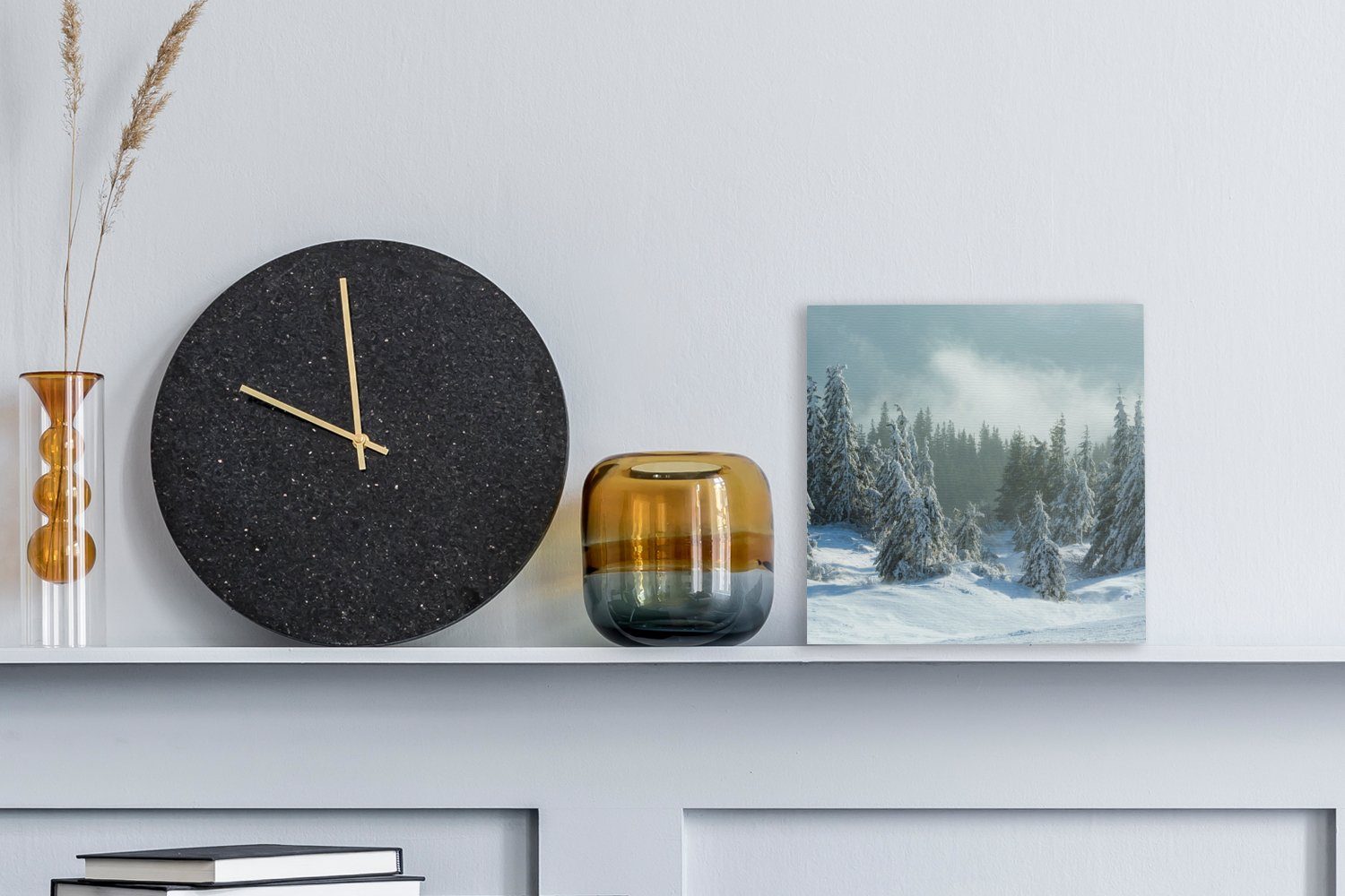 OneMillionCanvasses® Leinwandbild Wald - Schnee - günstig online kaufen