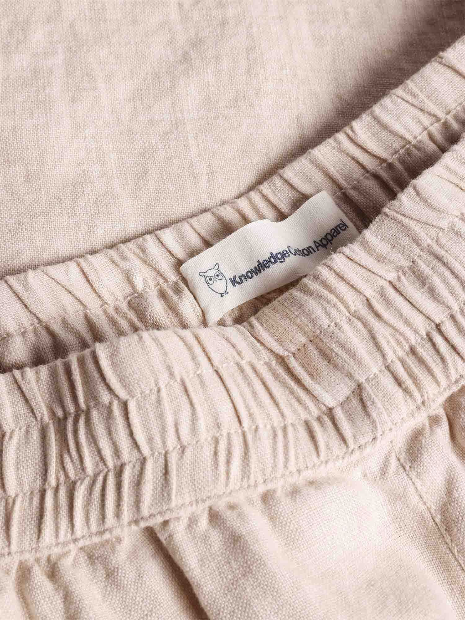 KnowledgeCotton Apparel Shorts POSEY wide mid-rise linen shorts