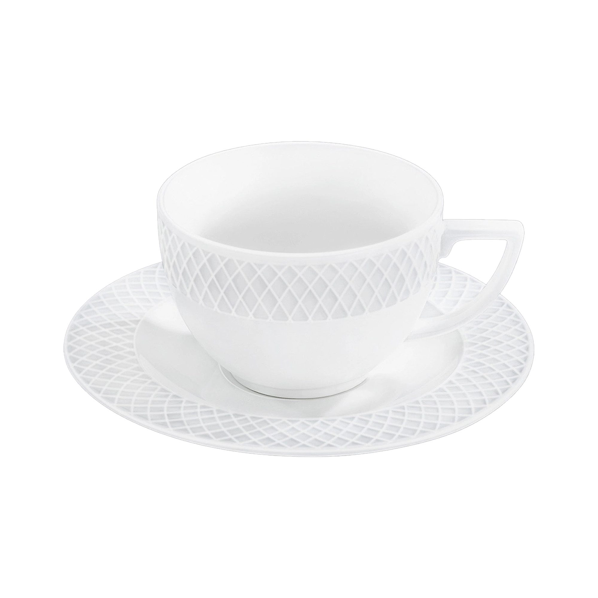 Wilmax England - Deutschland Tasse Julia Diamond 6x Tasse, 1-tlg., Porzellan, 6er Set, 12-tlg (6 Tasse & 6 Untertasse, 240ml)
