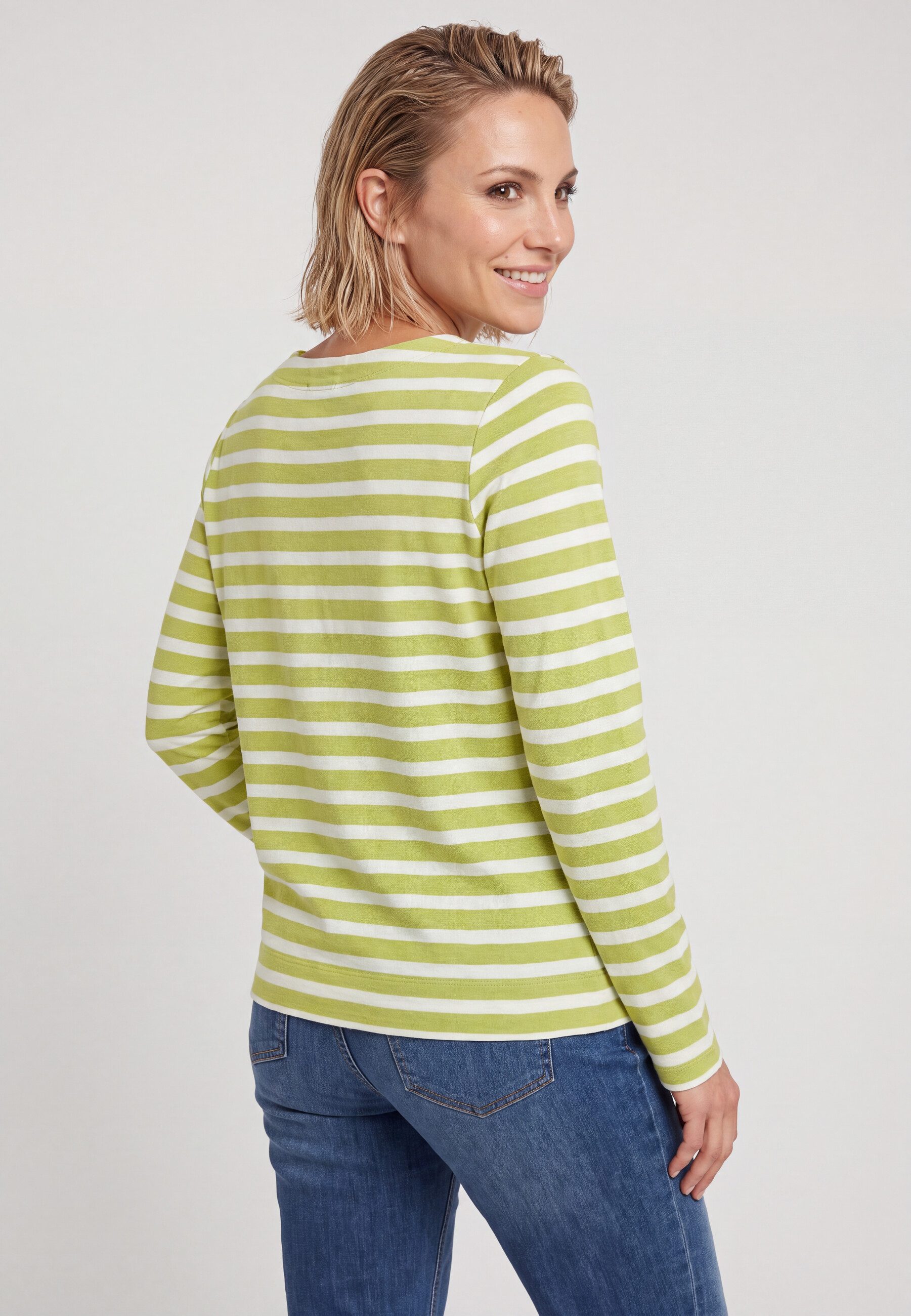 Olsen T-Shirt Shirt mit Rundhalsausschnitt und langen Ärmeln
