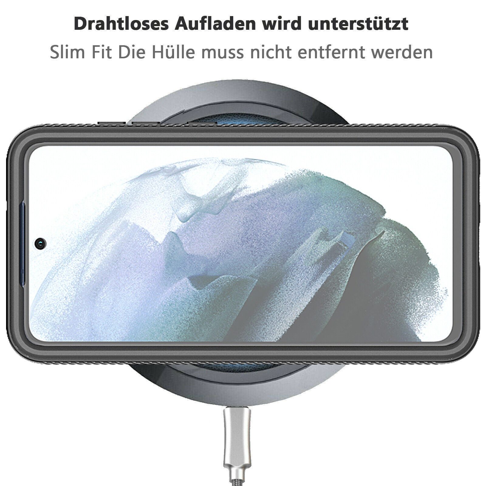 betterfon Handyhülle für Samsung Galaxy S21 FE 5G TPU Case mit 360° Rundumschutz, 360 Grad Hülle mit Displayschutz und Fingerprint
