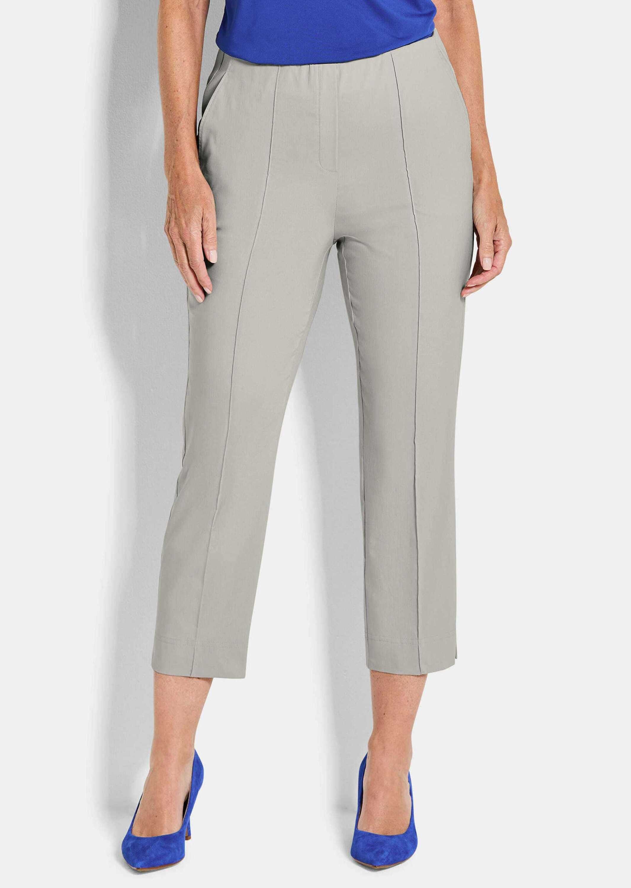 Stretch-Hose Elegante 7/8-Hose mit Biesen
