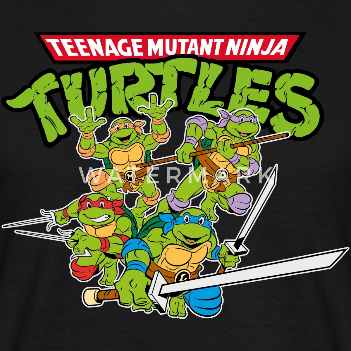Spreadshirt T-Shirt Teenage Mutant Ninja Turtles Logo Männer T-Shirt (1-tlg günstig online kaufen