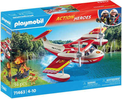 Playmobil® Konstruktions-Spielset Feuerwehrflugzeug mit Löschfunktion (71463), Action Heroes, (34 St), Made in Europe