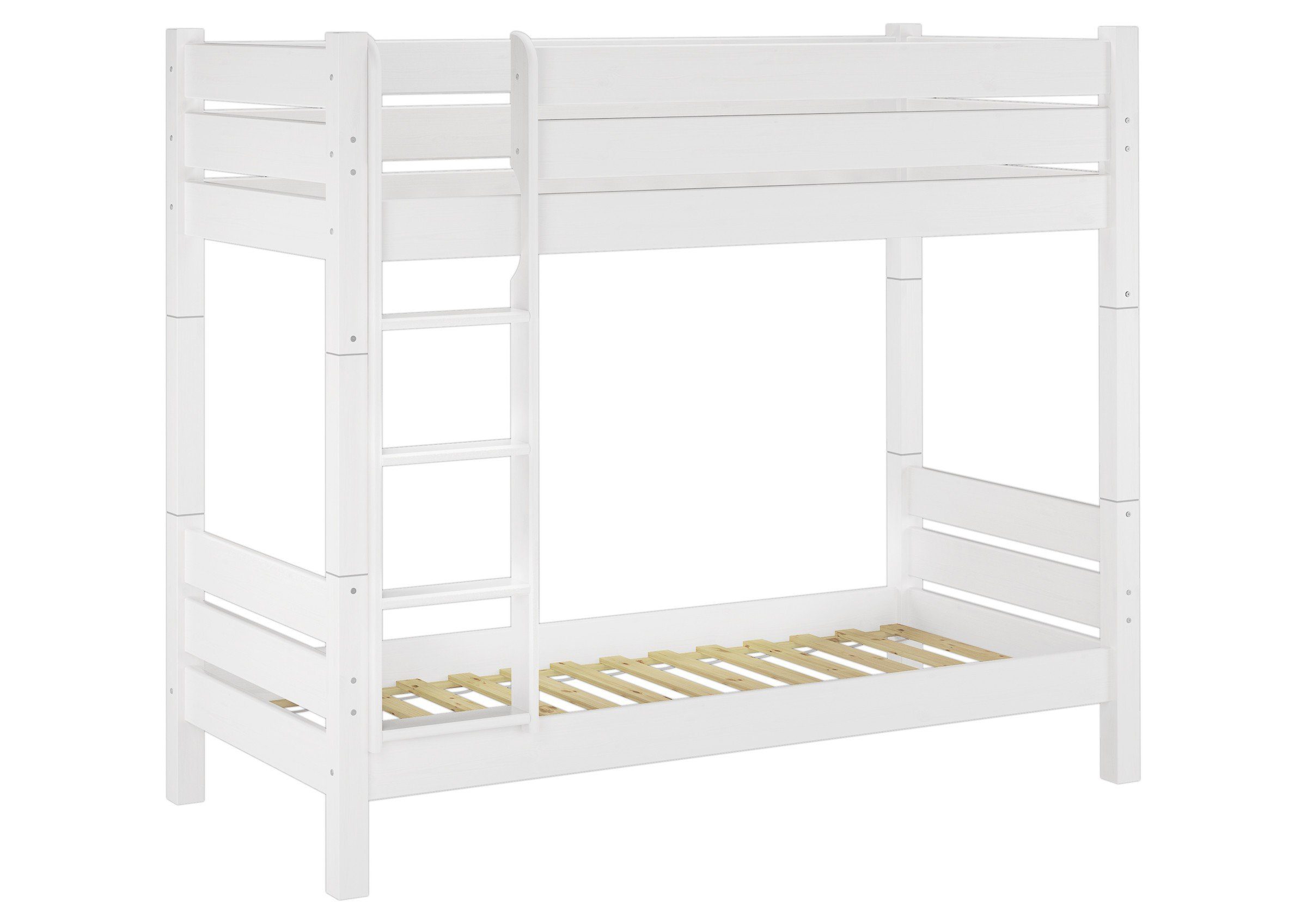ERST-HOLZ Etagenbett Stockbett für Hotels 90 x 200 Teilbar Weiß Rollroste günstig online kaufen
