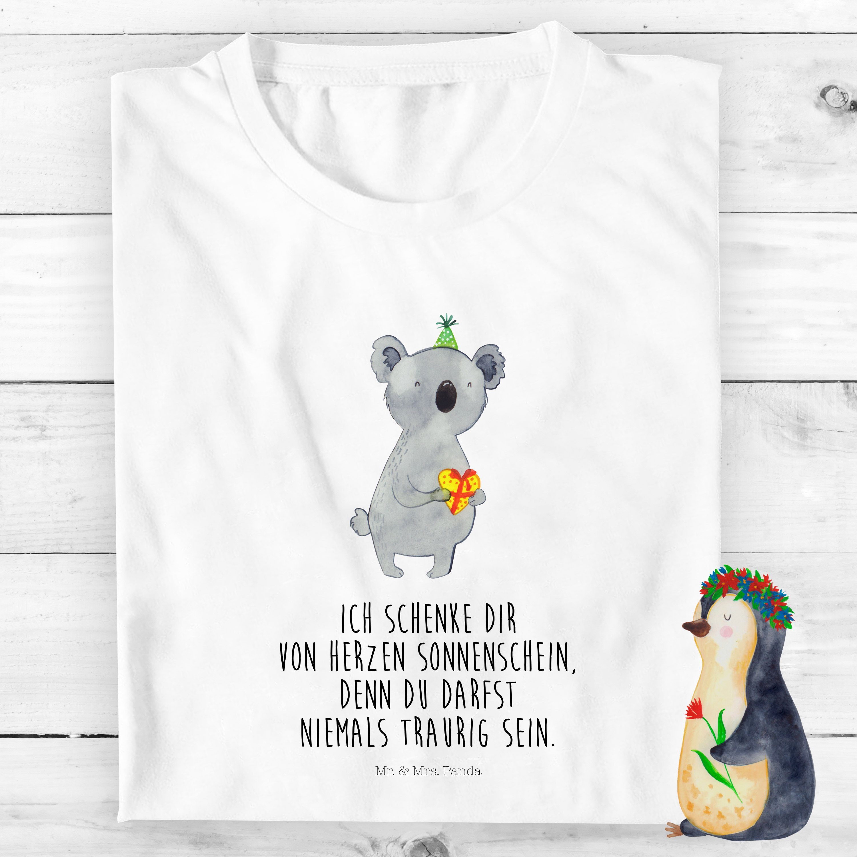 Mr. & Mrs. Panda T-Shirt Koala Geschenk - Weiß - Party, Koalabär, Geburtstag (1-tlg)