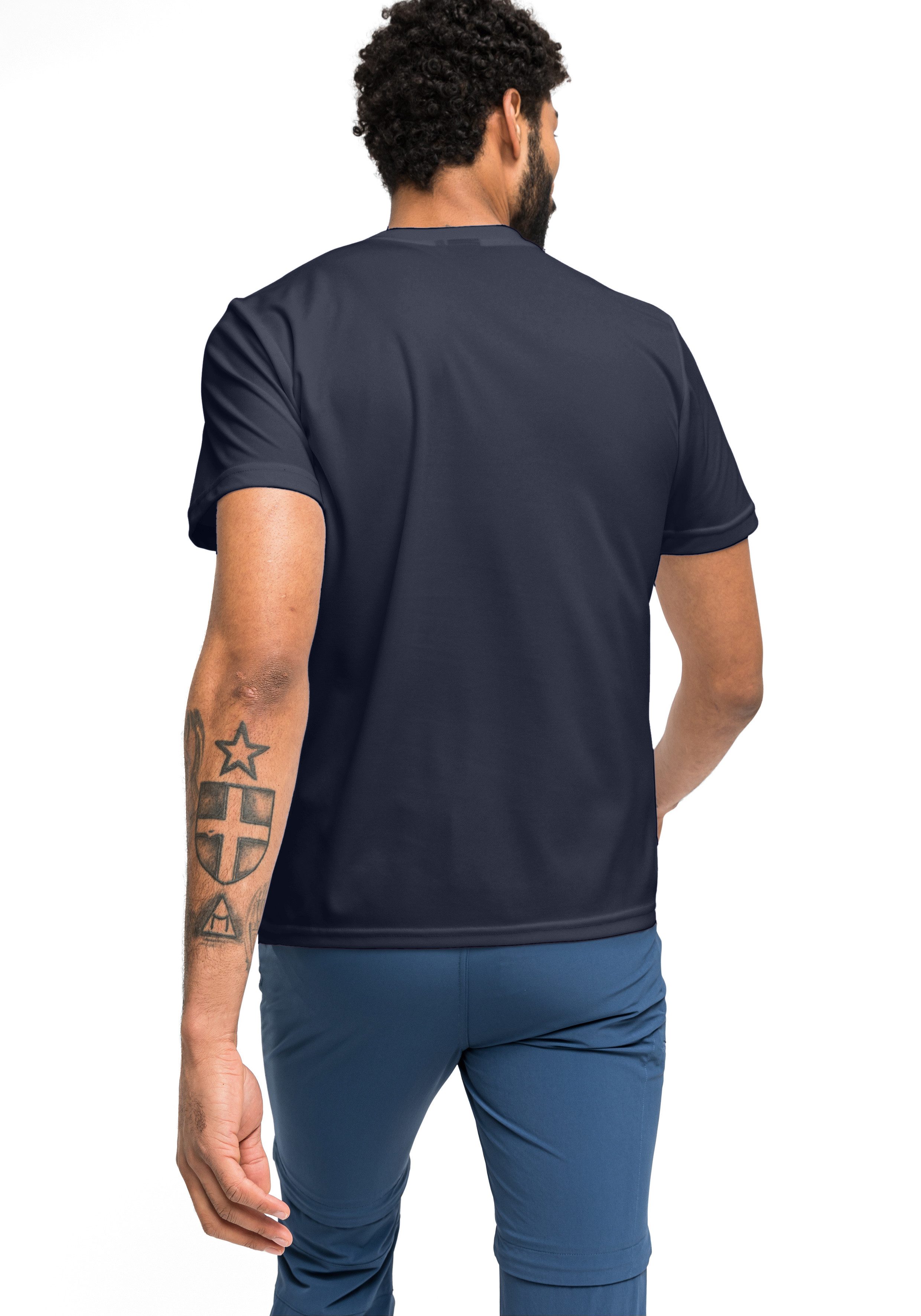 Maier Sports T-Shirt Walter Herren Kurzarmshirt, leichtes Sommer Funktionsshirt, Rundhals, Reg Fit