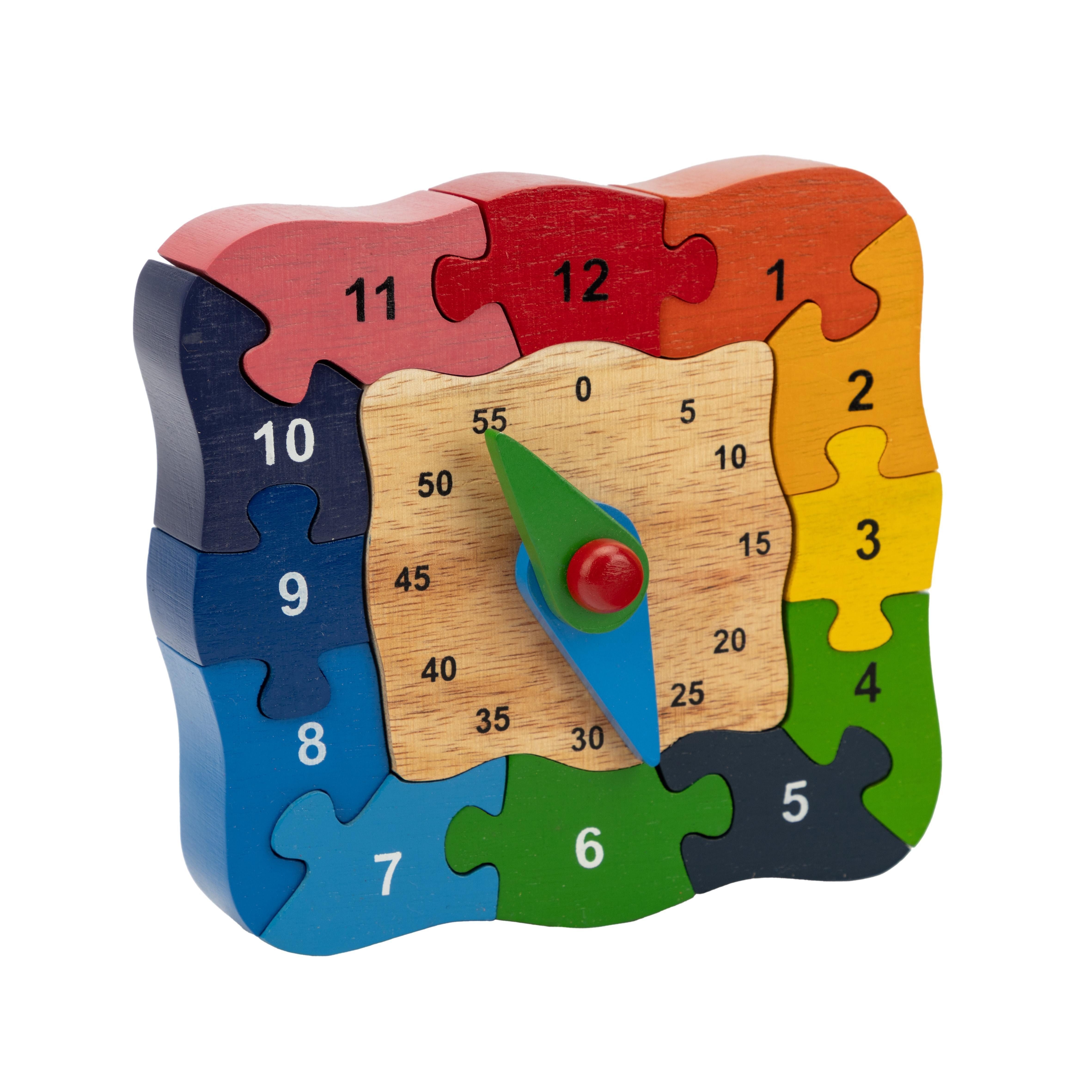 El Puente Puzzle Puzzle Uhr, 13-teilig, Handmade, Puzzleteile, Handmade
