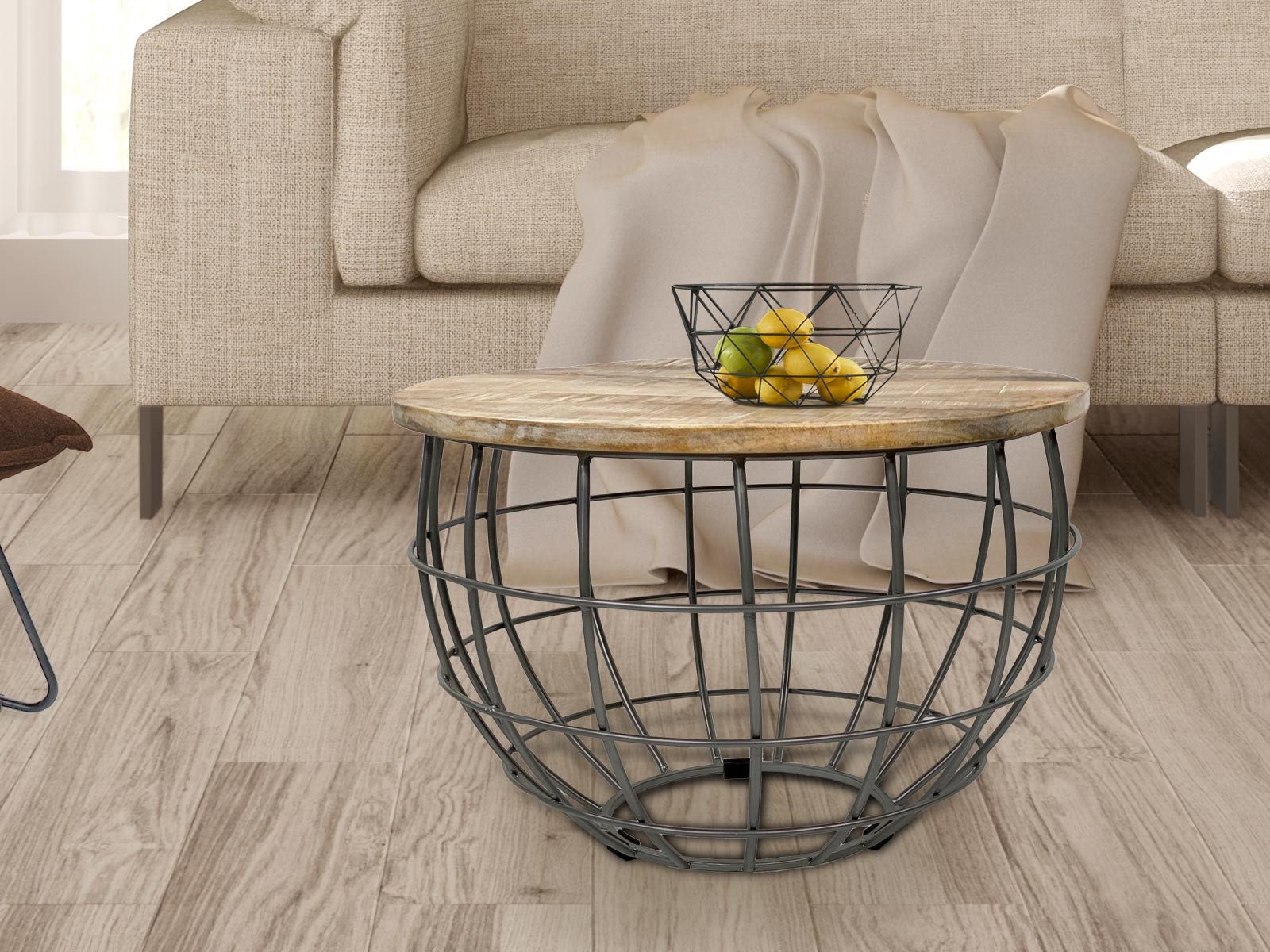 Amagohome Couchtisch Couchtisch Wohnzimmer-Tisch rund ø günstig online kaufen
