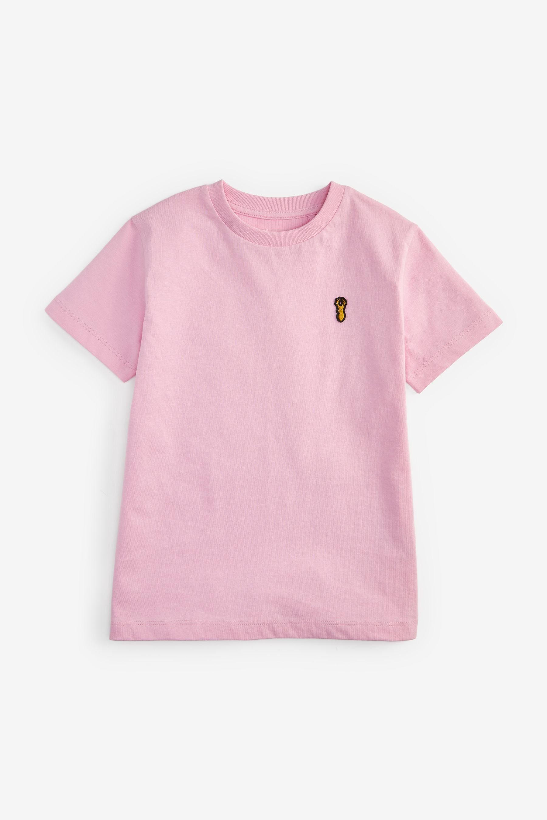 Next T-Shirt 4er-Pack Kurzarm-T-Shirts mit Hirsch-Stickerei (4-tlg) – Bild 3 von 5