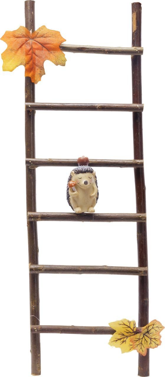 Trend Line Dekoleiter TrendLine Deko Leiter Herbst Holz 43 x 14 cm braun – Bild 2 von 2