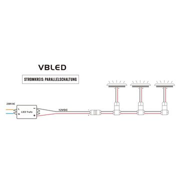 VBLED LED Einbauleuchte, LED fest integriert, warmweiß