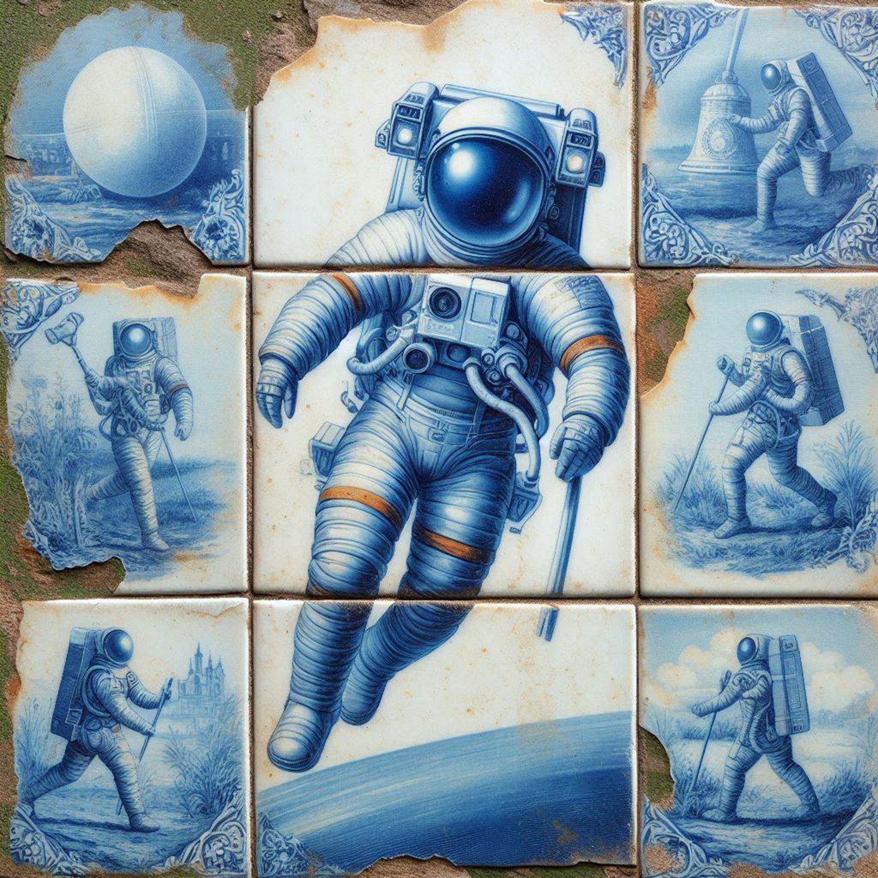 Luc Best Kunstdruck Astronaut Giclée – Limited Edition FineArt-Druck auf Museumspapier, Astronaut, Wandbild - handsigniert, nummeriert, gestempelt, Echtheitszertifikat