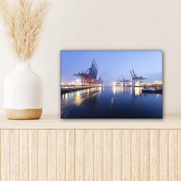 OneMillionCanvasses® Leinwandbild Hamburger Hafen, (1 St), Wandbild Leinwandbilder, Aufhängefertig, Wanddeko, 30x20 cm