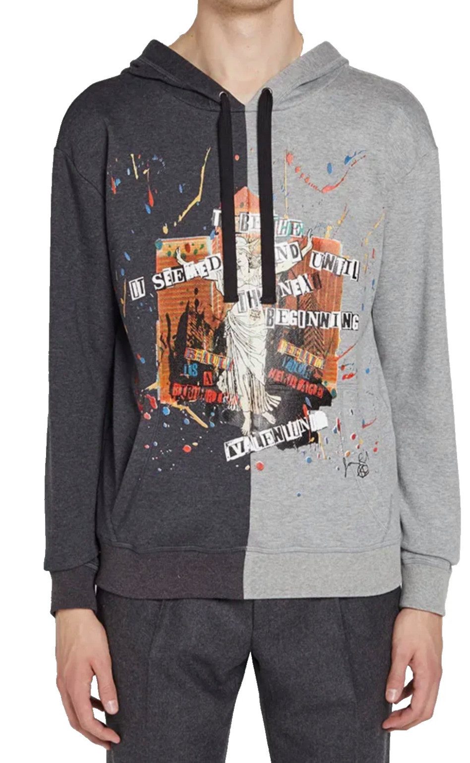Valentino Kapuzensweatshirt Jamie Reid Punk Poem Cut & Sew Hoodie Limitierte Edition ein echtes Highlight für Sammler und Luxus Streetstyle-Fans.