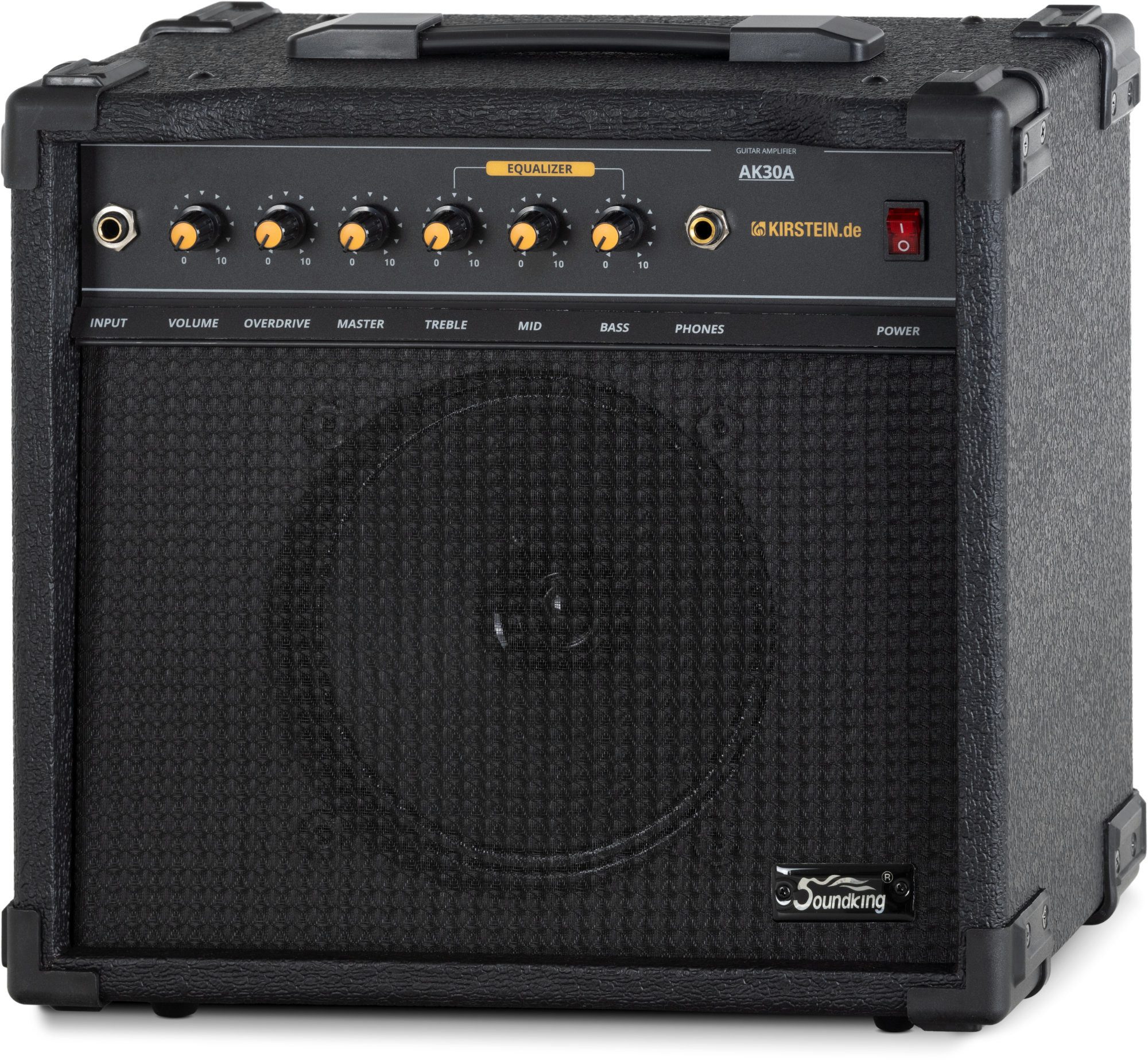 Soundking AK30A Gitarrenverstärker Verstärker (Anzahl Kanäle: 2 (Clean und Overdrive), 75 W, Gitarrencombo - 3-Band EQ: Bässe, Mitten, Höhen - Overdrive)