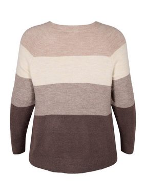 Zizzi Strickpullover MOLIVIA (1-tlg) Plain/ohne Details