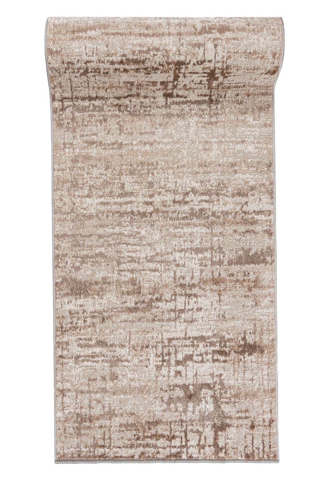 Mazovia Läufer Modern Abstrakt Beige Creme Flur, Schlafzimmer, Diele, Fußbodenheizung
