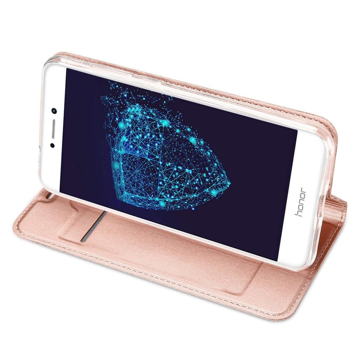 CoolGadget Handyhülle Magnet Case Handy Tasche für Huawei P8 Lite 2017 5,2 Zoll, Hülle Klapphülle Ultra Slim Flip Cover für P8 Lite 2017 Schutzhülle