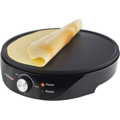 KORONA Crêpesmaker Crêpes-Maker 41055, 1200 W, Ø 30 cm, große Backplatte, Temperaturregler, antihaftbeschichtet