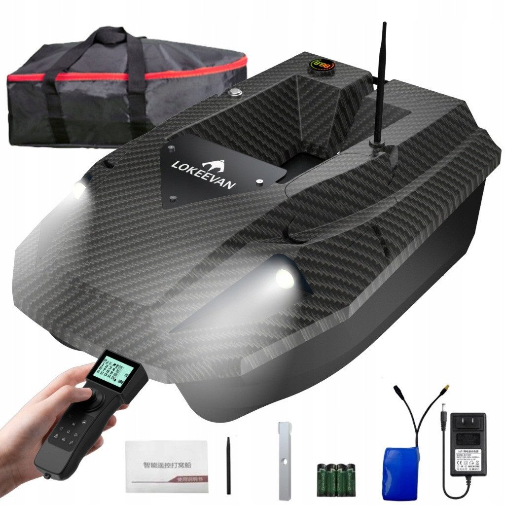 LOKEEVAN RC-Boot D50B, Futterboot mit Echolot,GPS und Fernbedienung