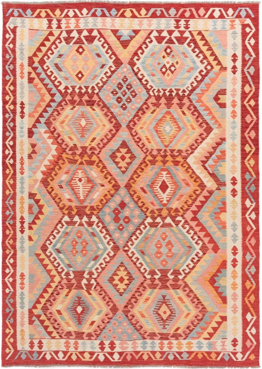 Orientteppich Kelim Afghan 209x290 Handgewebter Orientteppich, Nain Trading, rechteckig, Höhe: 3 mm