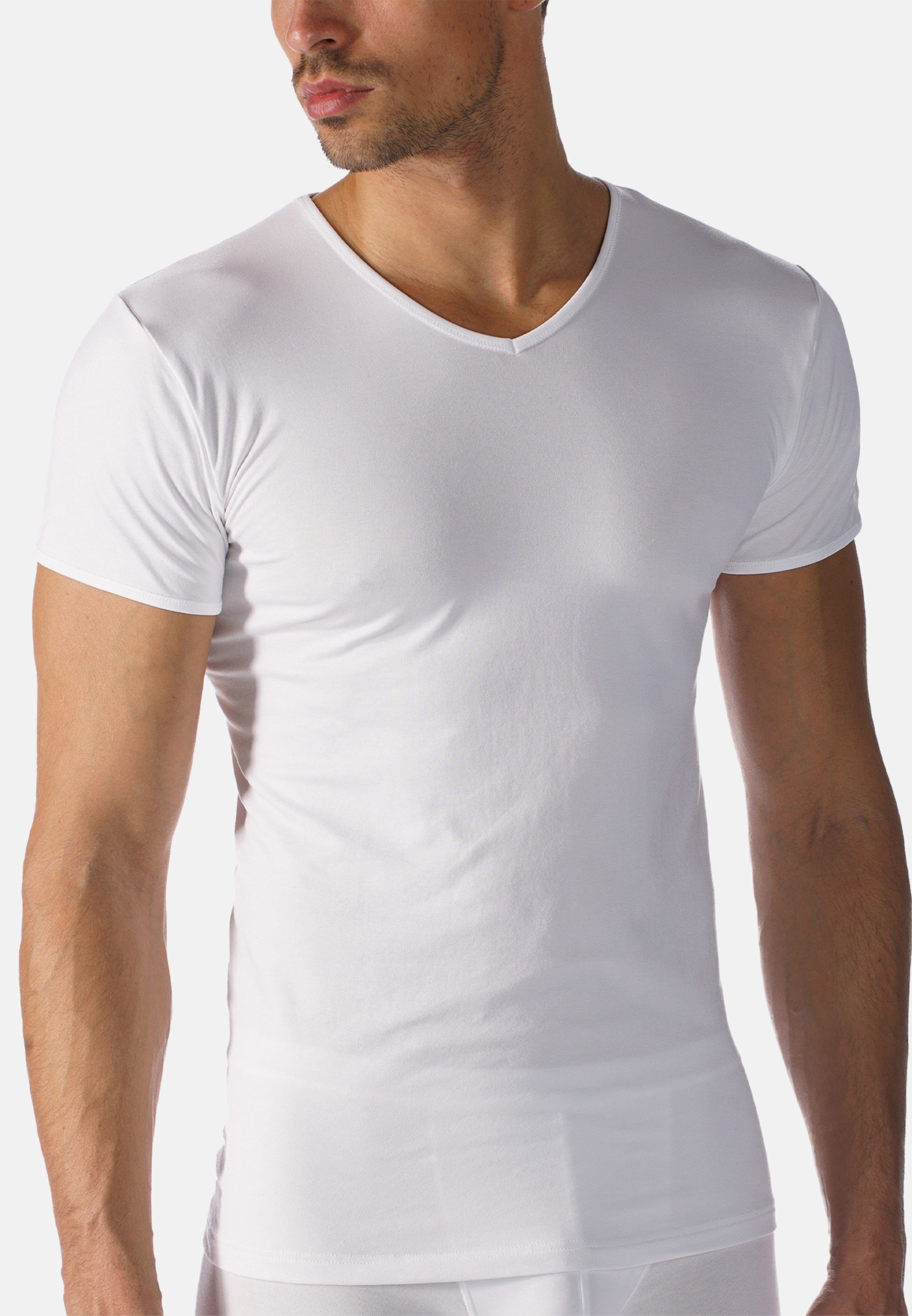 Mey Unterhemd 2er Ohne Pack - Shirt Weiß (Spar-Set, Seitennähte Unterhemd 2-St) Kurzarm auftragende Software 