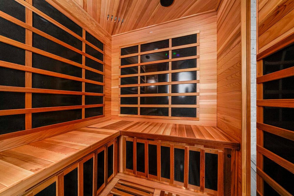 Thumbnail - DEKO VERTRIEB BAYERN Infrarotkabine Luxus LED Infrarotsauna Infrarotkabine 150x150x190cm Wärmekabine Sauna
