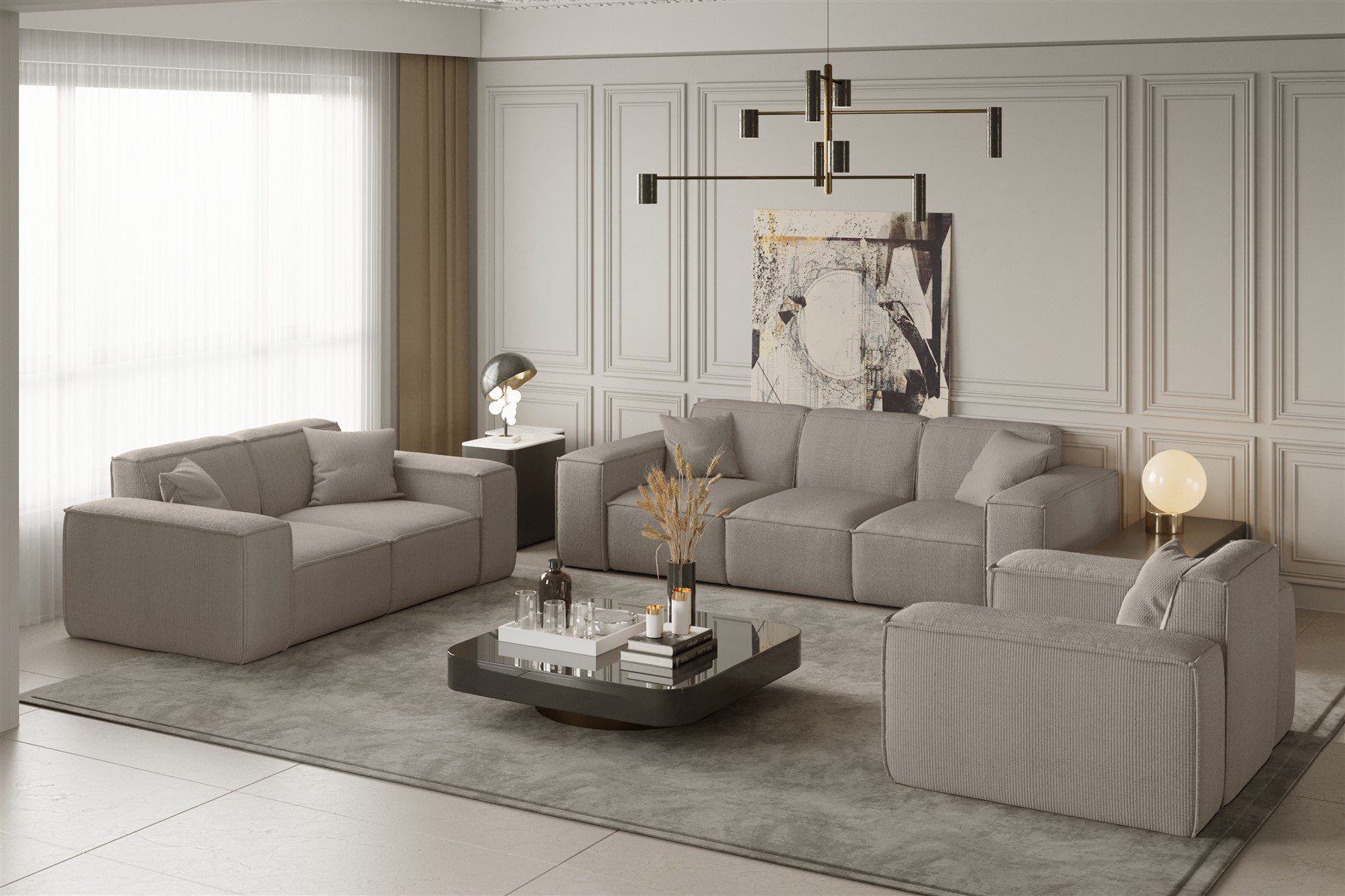 Fun Möbel Polstergarnitur Sofaset Designersofa CELES günstig online kaufen