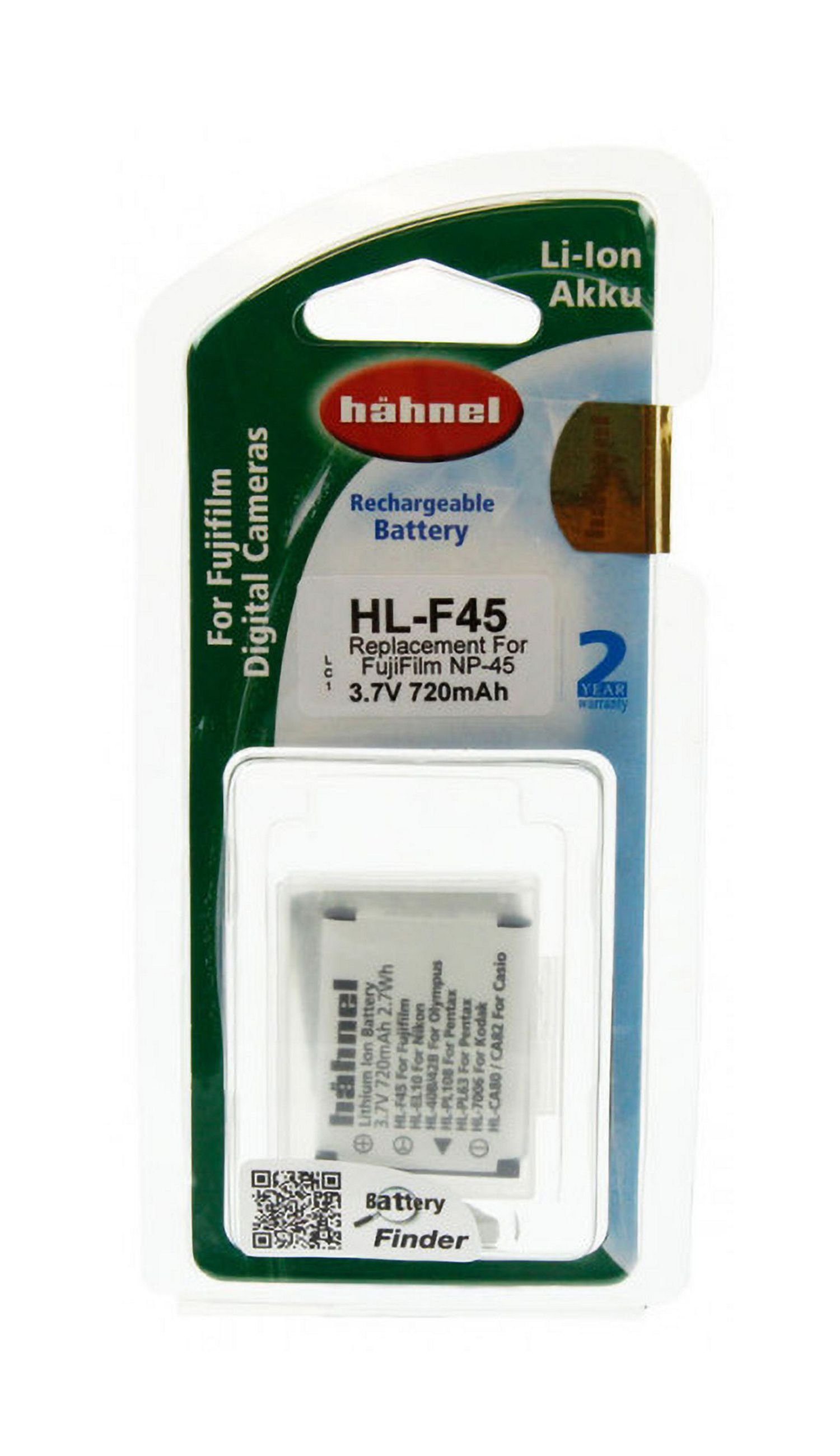Hähnel Akku kompatibel mit Fuji NP-45 Akku