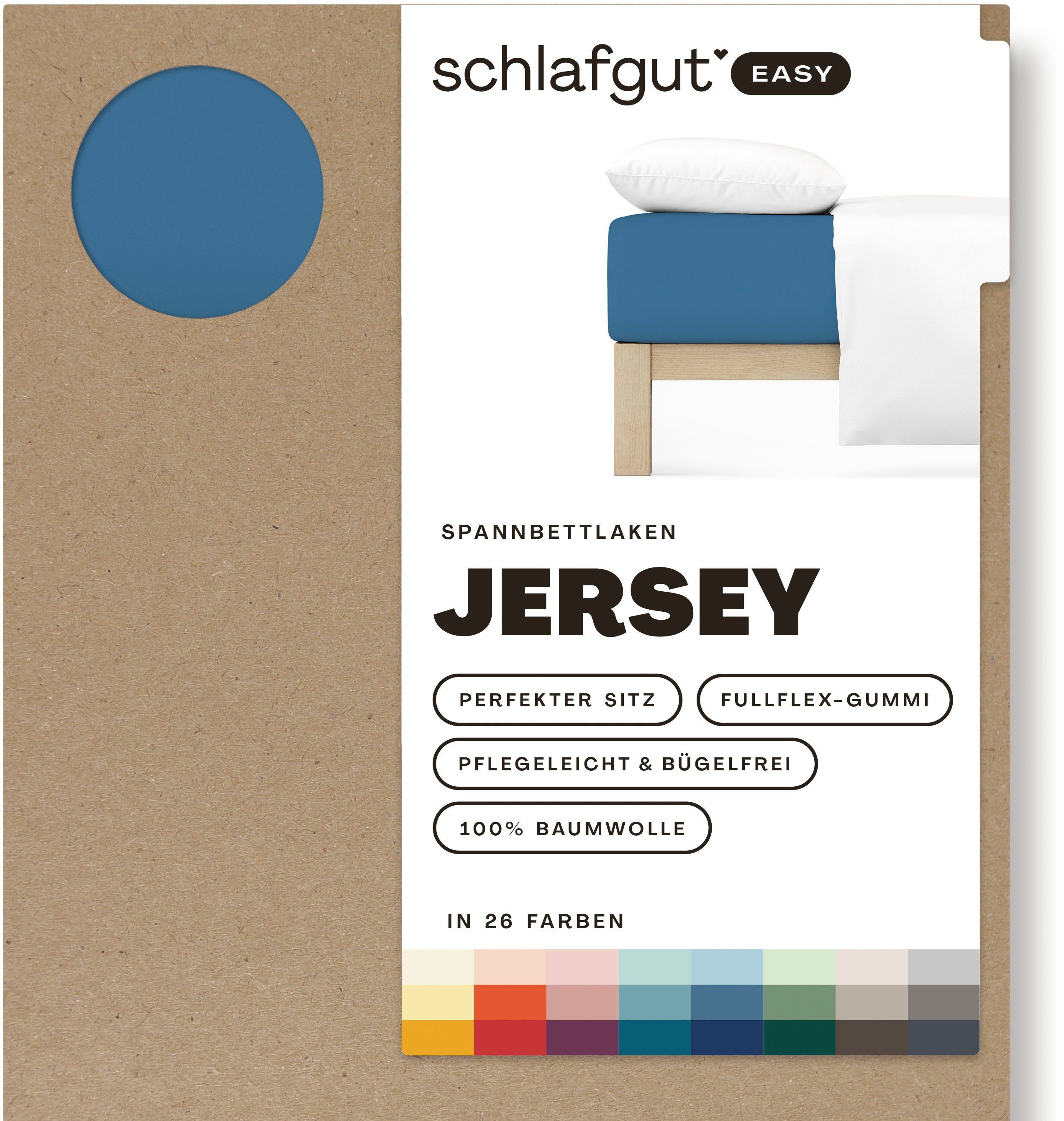 Schlafgut Spannbettlaken EASY aus 100% Baumwolle, weich & saugfähig, Marken günstig online kaufen