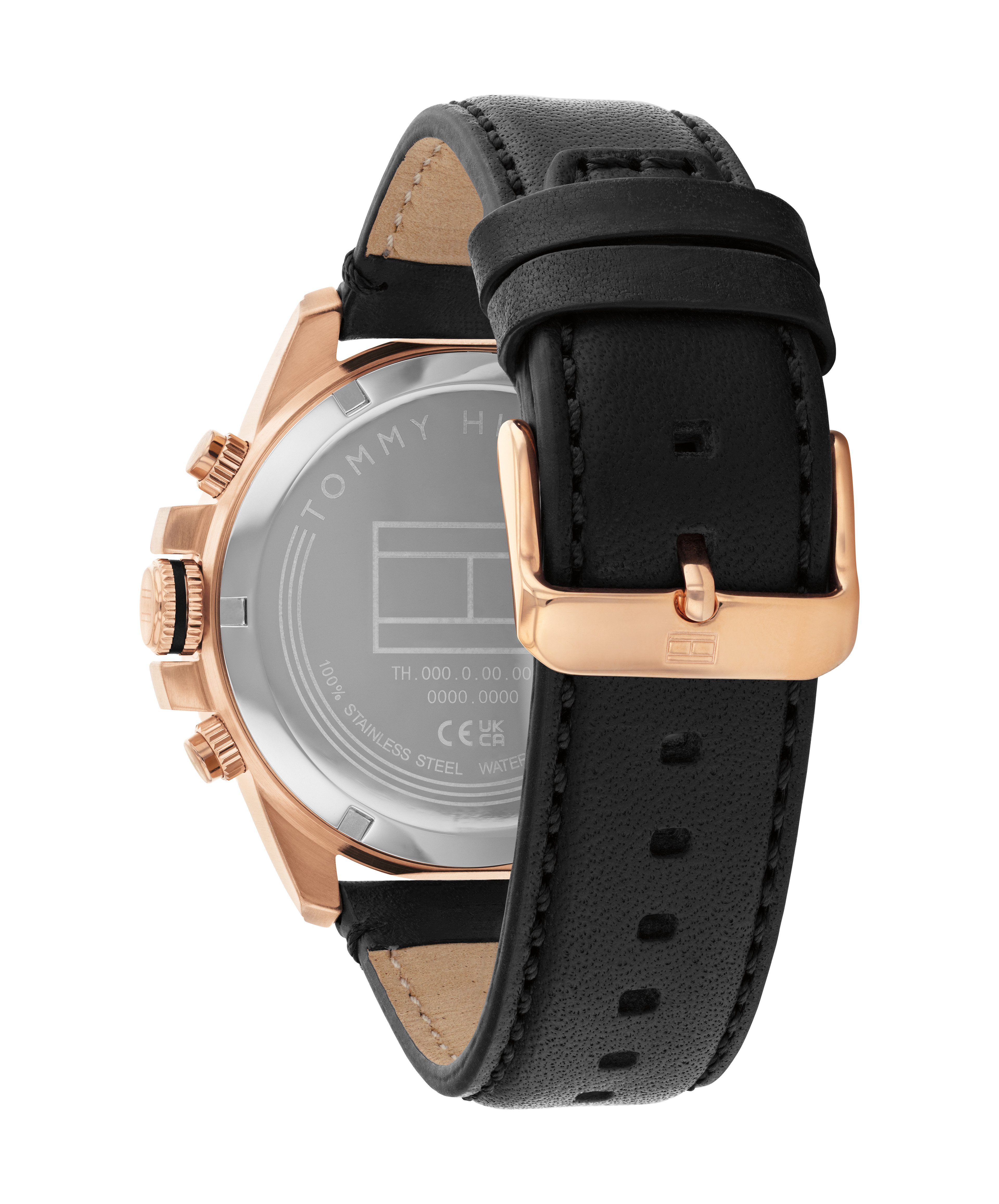 Tommy Hilfiger Multifunktionsuhr JAMESON 1792194, Quarzuhr, Armbanduhr, Herrenuhr, Lederarmband, analog