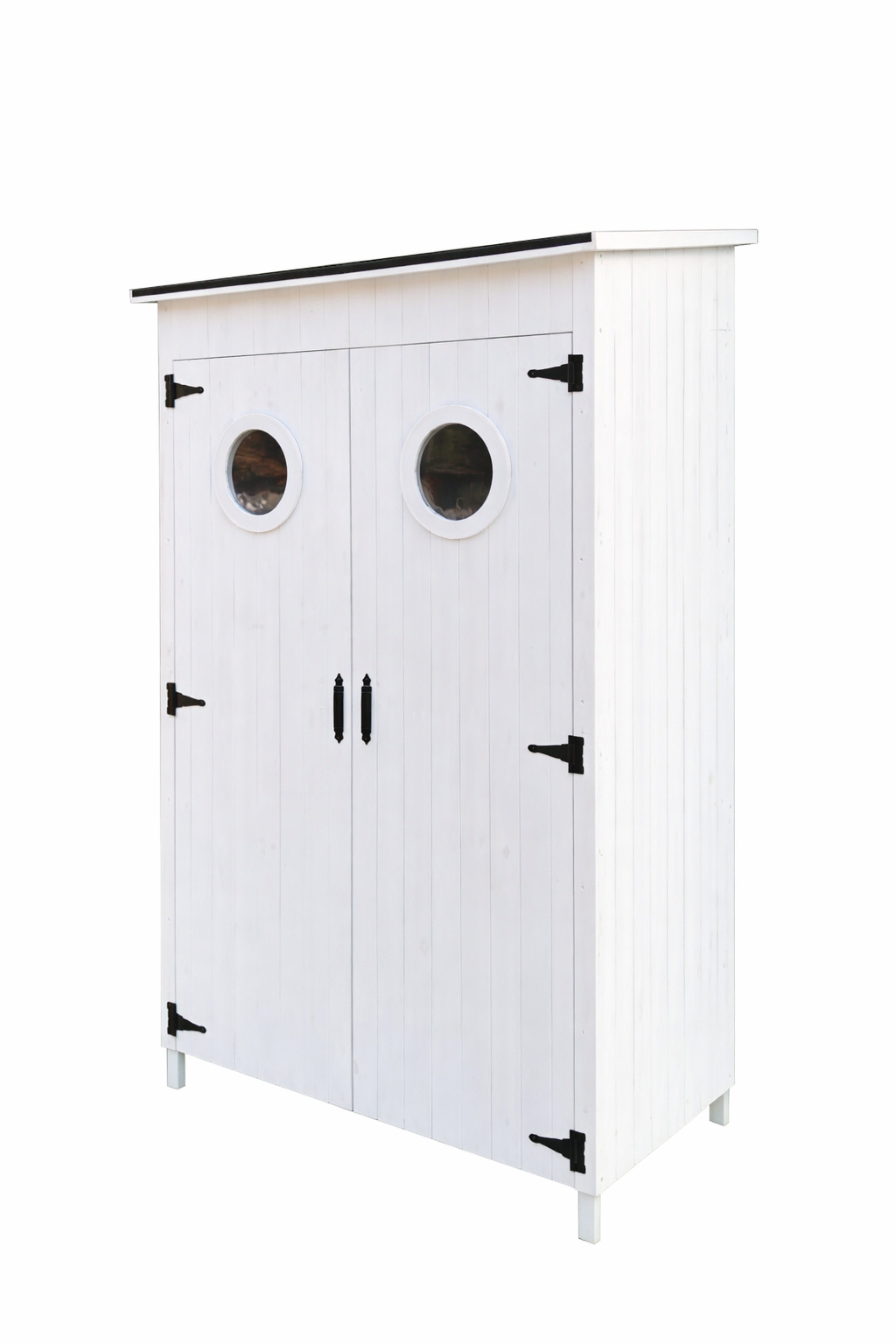 Leco Garten-Geräteschrank Gartenschrank Aufbewahrungsschrank Mehrzweckschrank Schrank TONI, BxT: 118x70 cm, Tannenholz