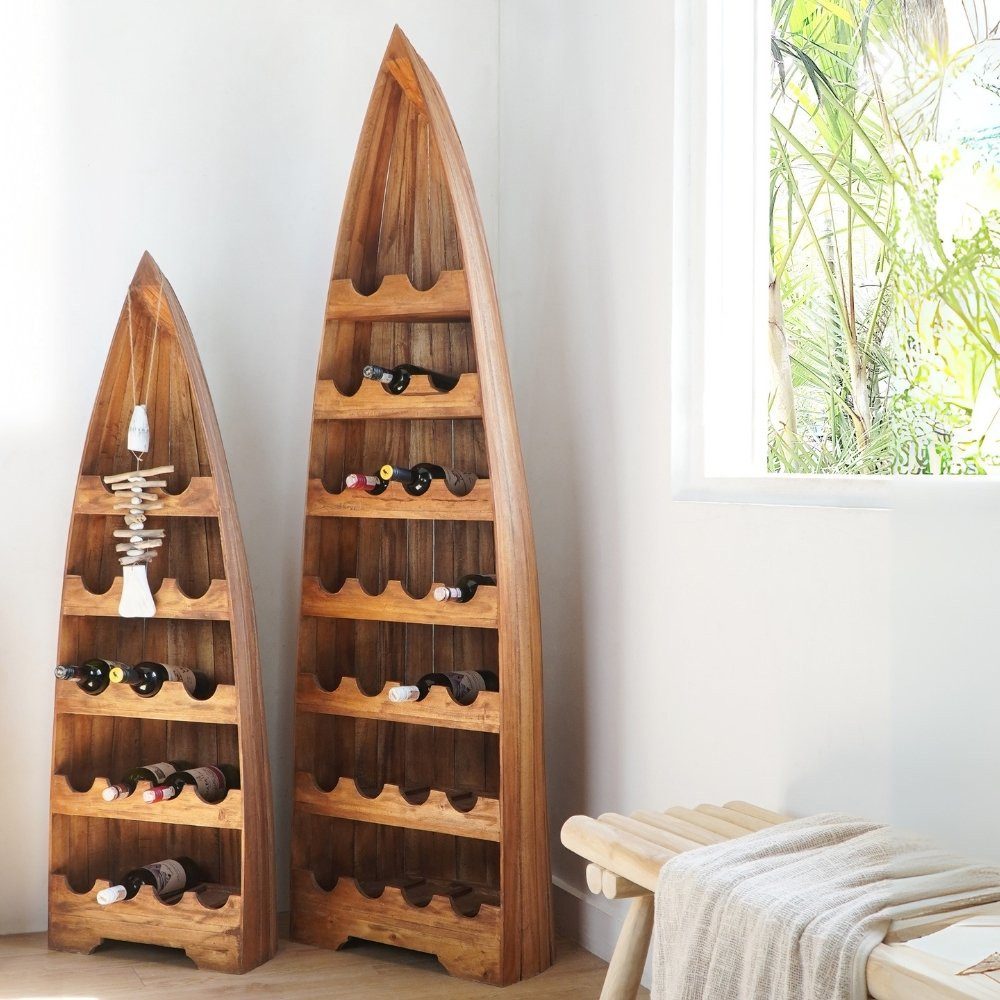 LebensWohnArt Weinregal Massivholz Weinregal VINO 150cm günstig online kaufen