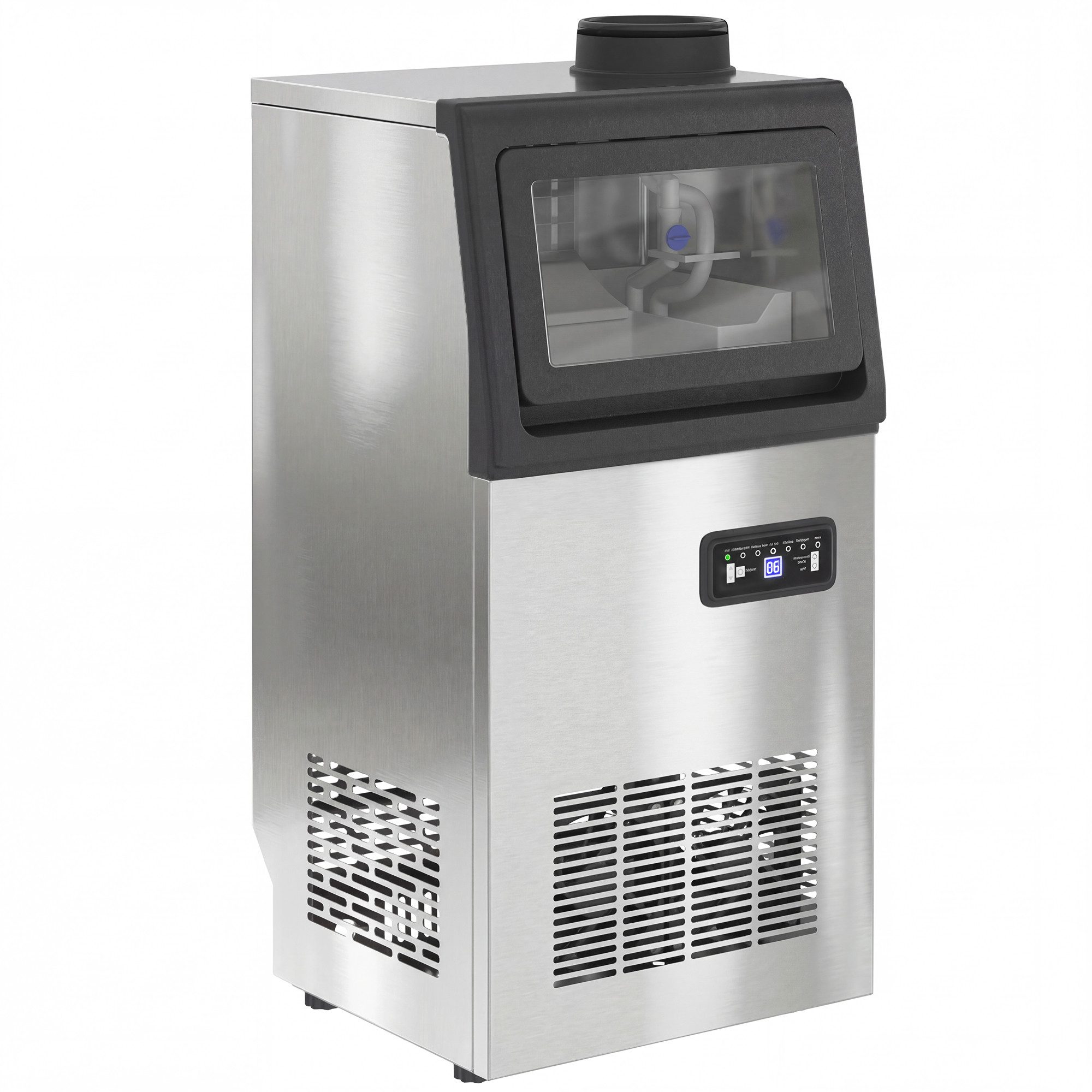Novzep Eismaschine Gewerbliche Eismaschine, 45 kg/24 Std, Unterbau oder freistehend