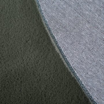 Teppich Unicolor - Einfarbig, SIMPEX24, Rund, Höhe: 20 mm, Runder Teppich Wohnzimmer Einfarbig Shaggy Flauschiger Felloptik