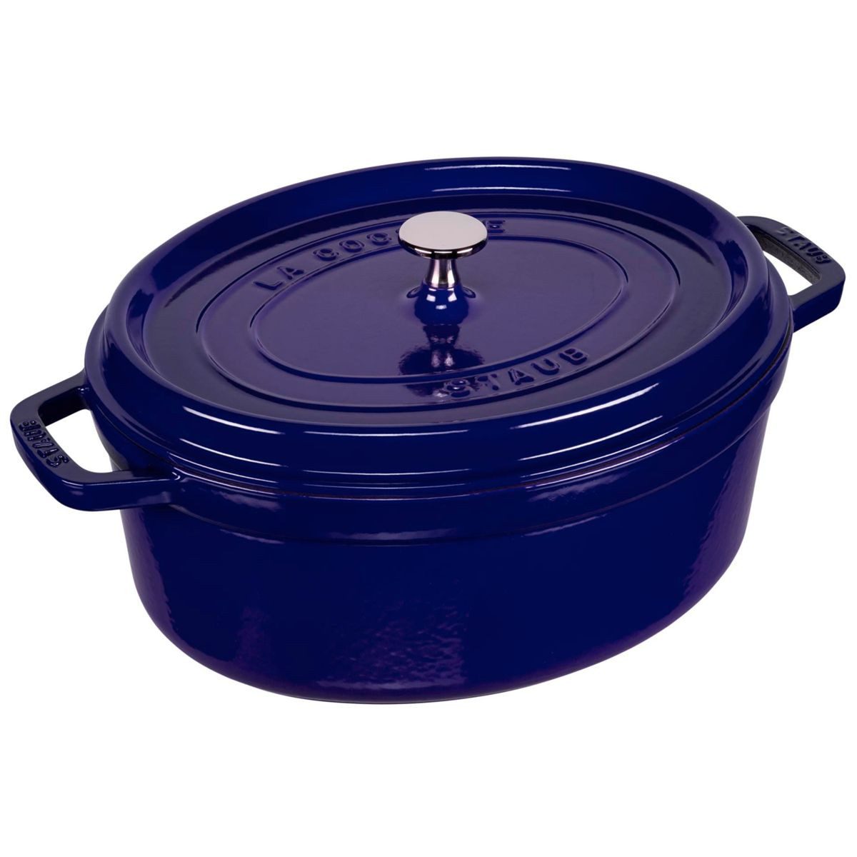 Staub Auflaufform La Cocotte 31cm oval dunkelblau, Gusseisen, Gusseisen