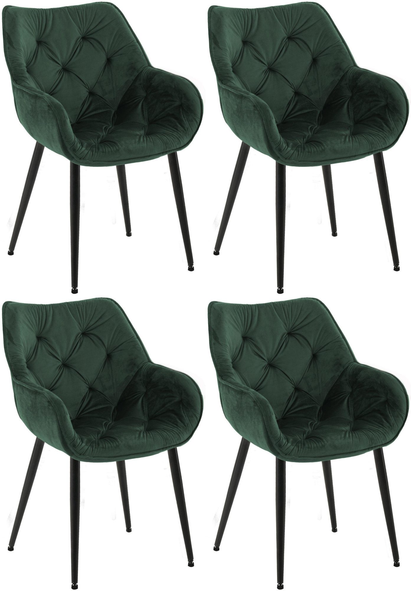 CLP Esszimmerstuhl Tanna Samt (4er Set), günstig online kaufen